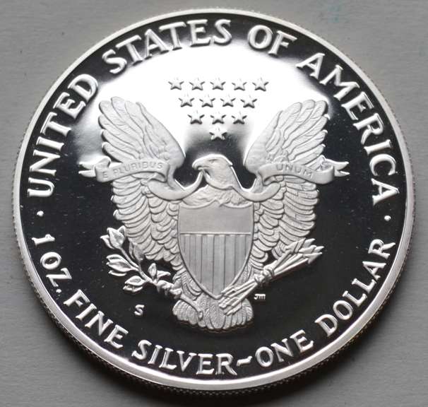 1992 S Proof Eagle With Box and Paper