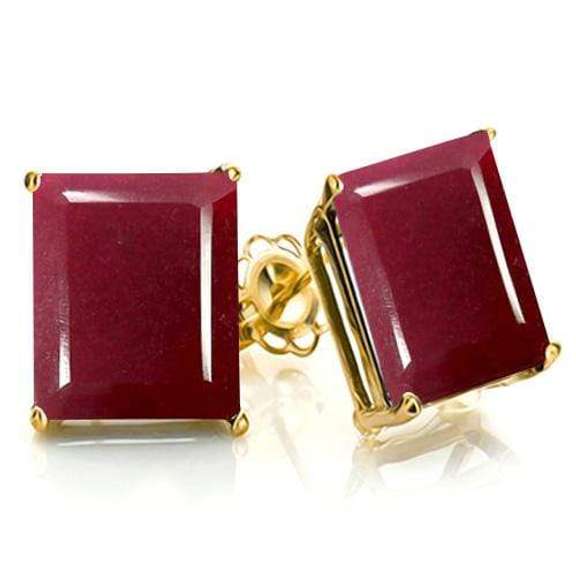 3.03CT RUBY 10KT GOLD STUDS