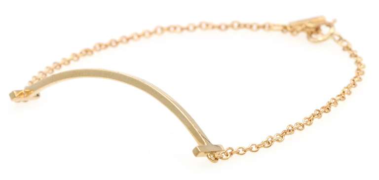 Tiffany & Co 18kt Yellow Gold T Smile Bracelet