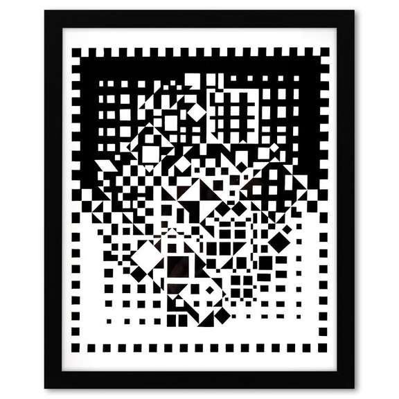 Croises (Diptych) Print by Vasarely (1908-1997)