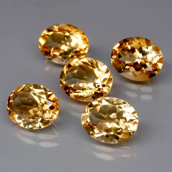 Ravishing 11.82ct 5pc golden Citrine set