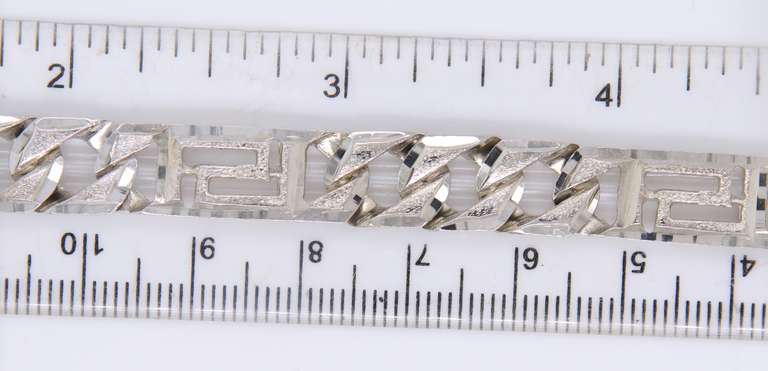 Favorite White Gold Curb Link Fancy Bracelet