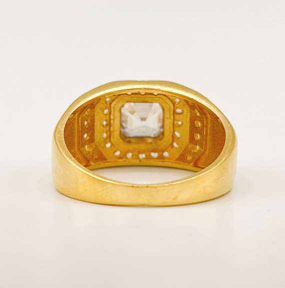 Flashy 14kt Solid Yellow Gold Men's Ring
