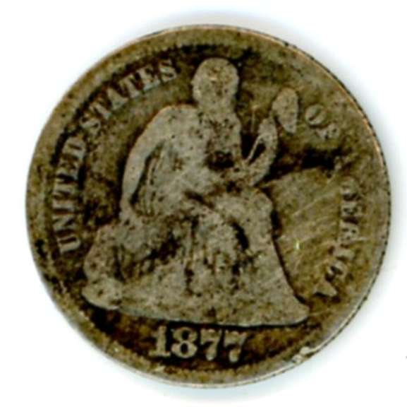1877 Liberty Seated Dime