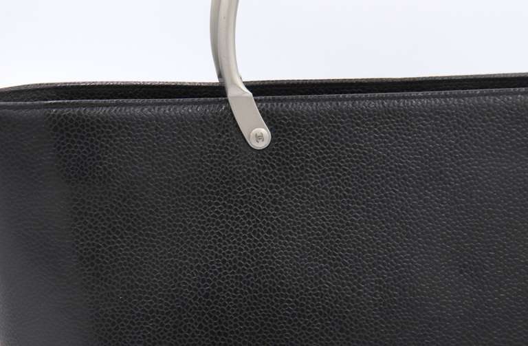 Chanel Mini Tote with Retro Metal Handles