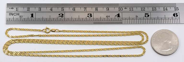 Longer 14k Snail Link Necklace