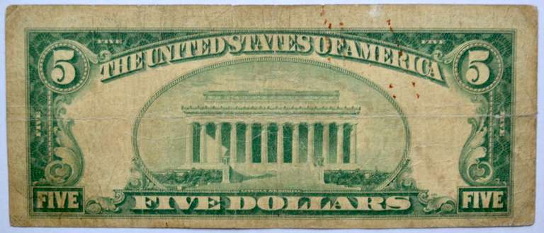 $5 Chicago Series of 1929 National Note