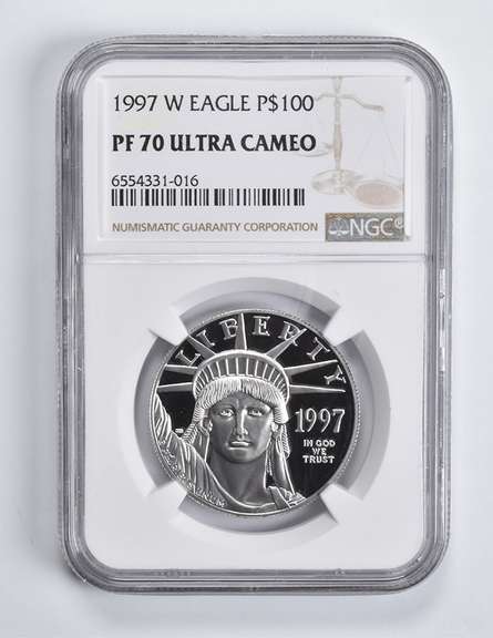 PF70 UCAM 1997-W $100 American Platinum Eagle 1 Oz. .999 Platinum NGC