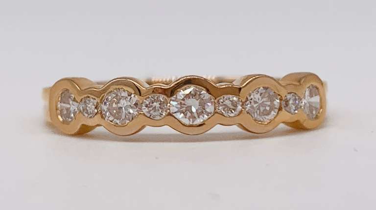 14kt Solid Yellow Gold Diamond Band