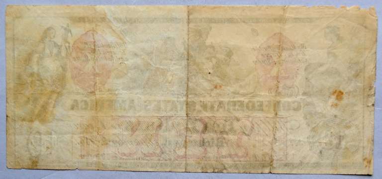 Famous Counterfeit $10 Sept 2 1861 Confederate States Note