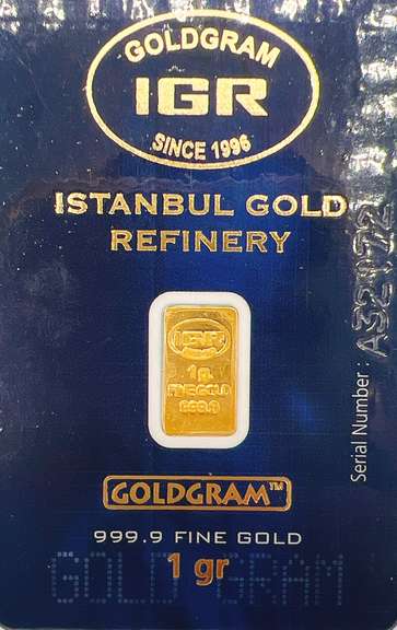 Two one gram gold bars