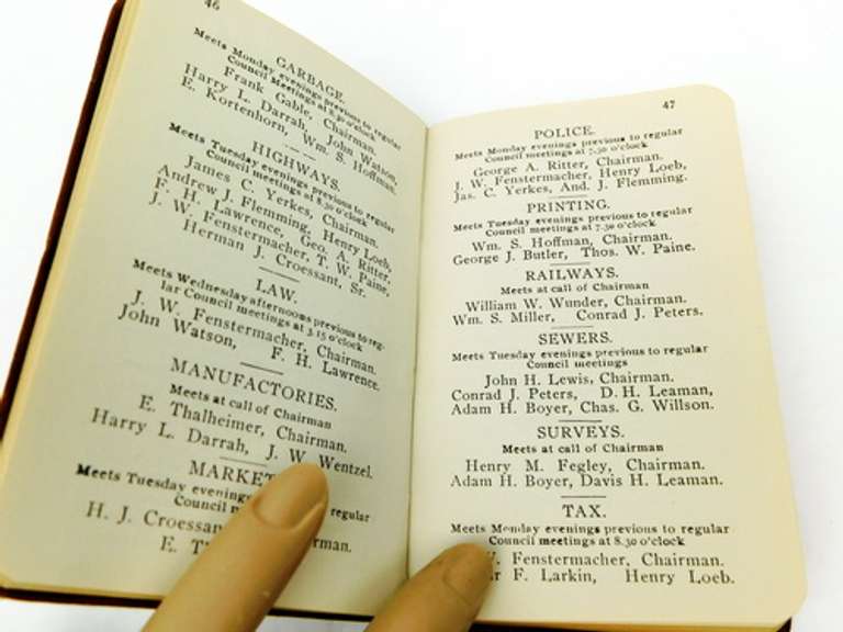 1912 & 1913 Reading, PA Annual Manuals of Council