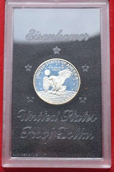 1971 & 3 1972 Ike Brown Box Silver Dollars