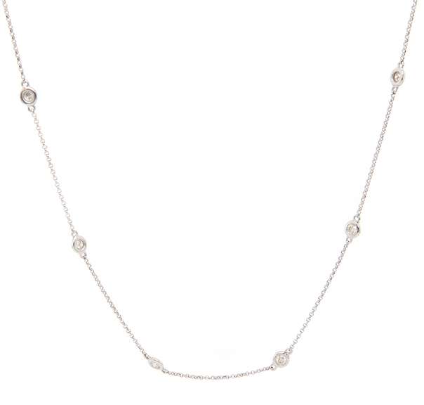 Dazzling 0.60ctw Round Diamond Ten Station Necklace