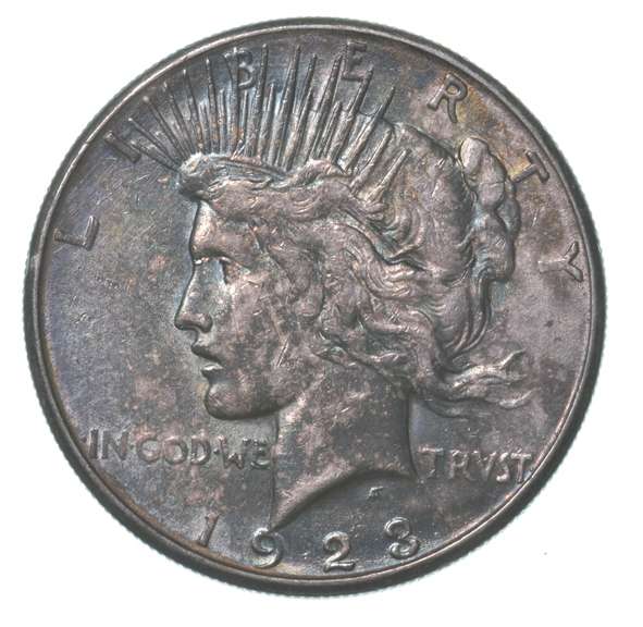 1923-S Peace Silver Dollar Crusty Toning