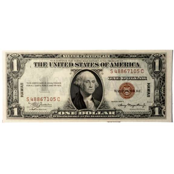 $ 1 CH CU 1934 A Hawaii Emergency Issue Silver Certificate