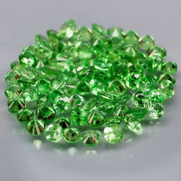 Brilliant! 2.64ct untreated apple green Tsavorite set