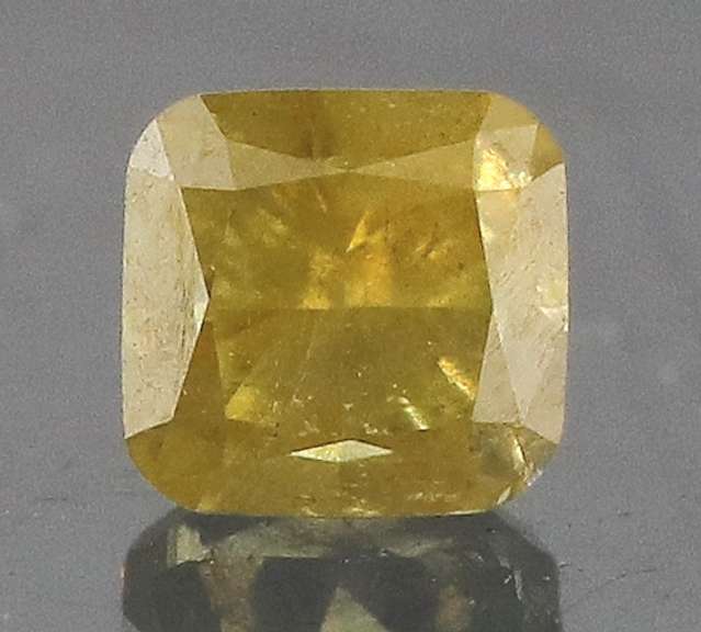 Unheated .25ct fancy yellow Diamond solitaire
