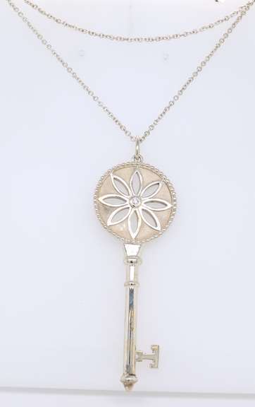 Tiffany & Co Daisy Key Pendant on Chain