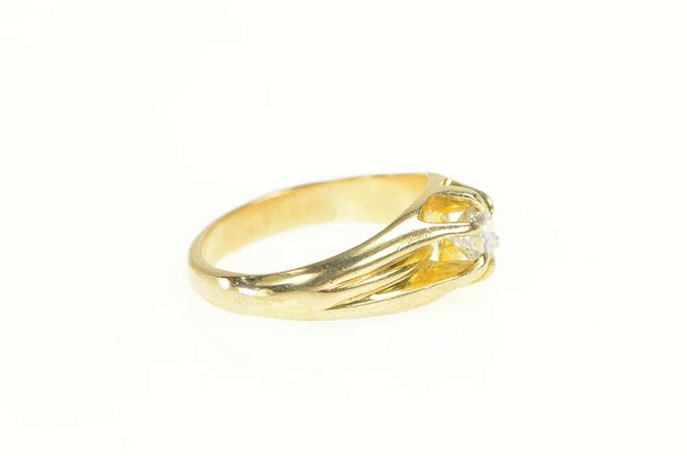 14K Yellow Gold 1940's Old European Cut Diamond Engagement Ring