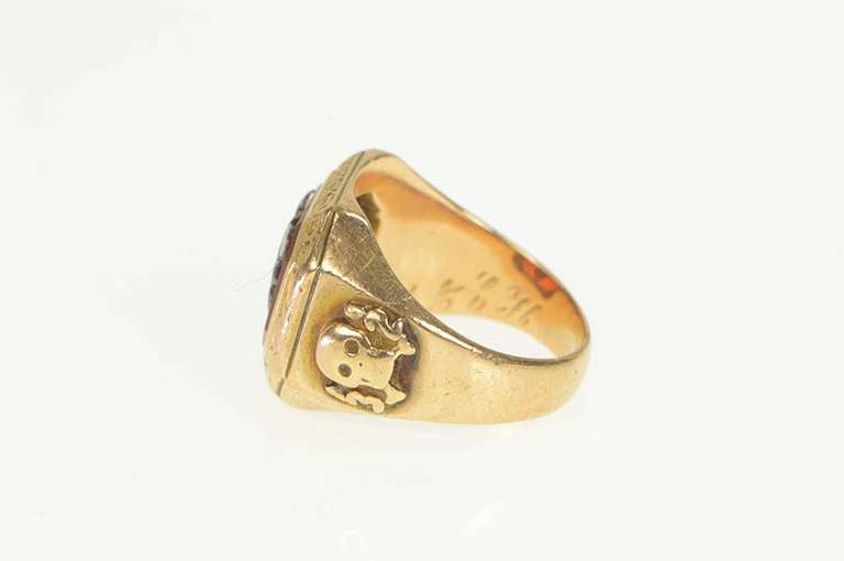 10K Yellow Gold 1932 Frederick City Hospital Carnelian Ring