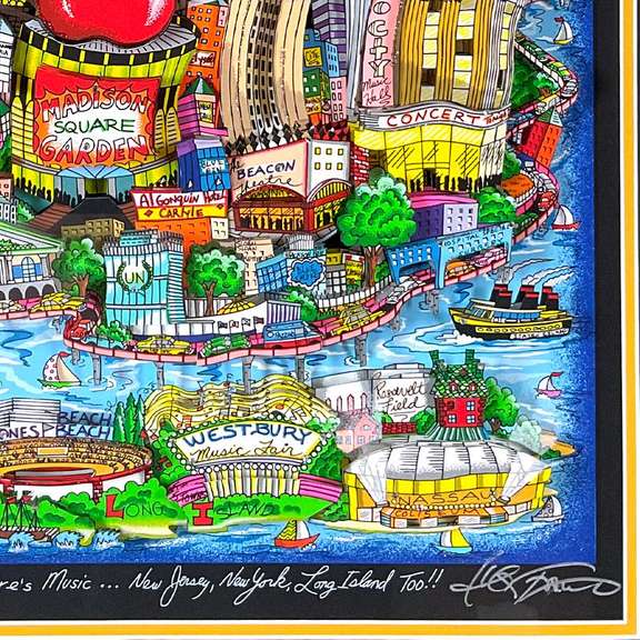 There's Music In NY, NJ, & LI Too (Red) by Fazzino, Charles