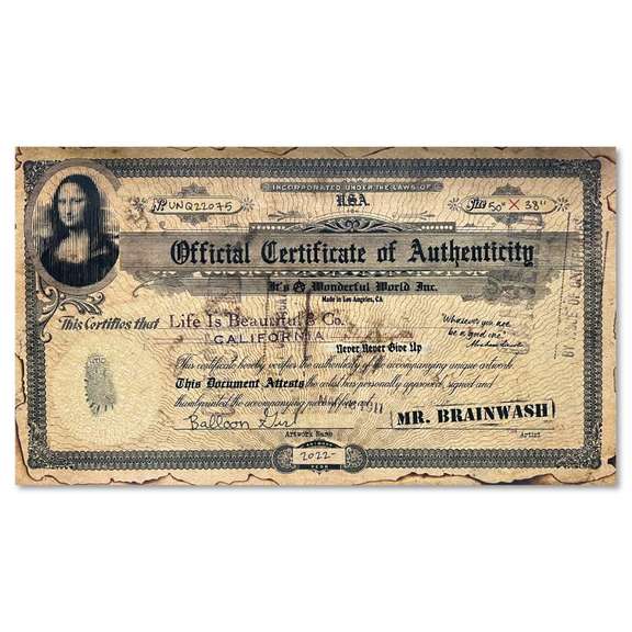 Balloon Girl by Mr Brainwash Original