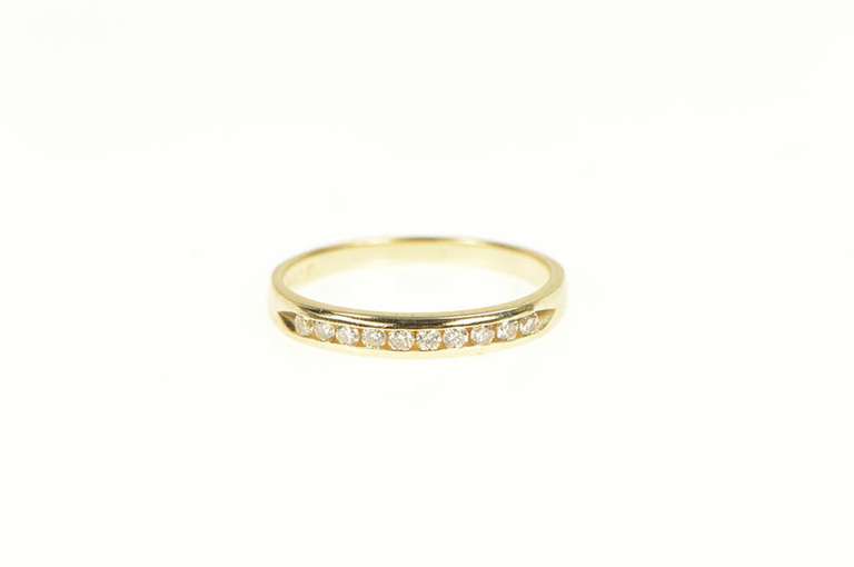 14K Yellow Gold 0.17 Ctw Classic Diamond Wedding Band Ring