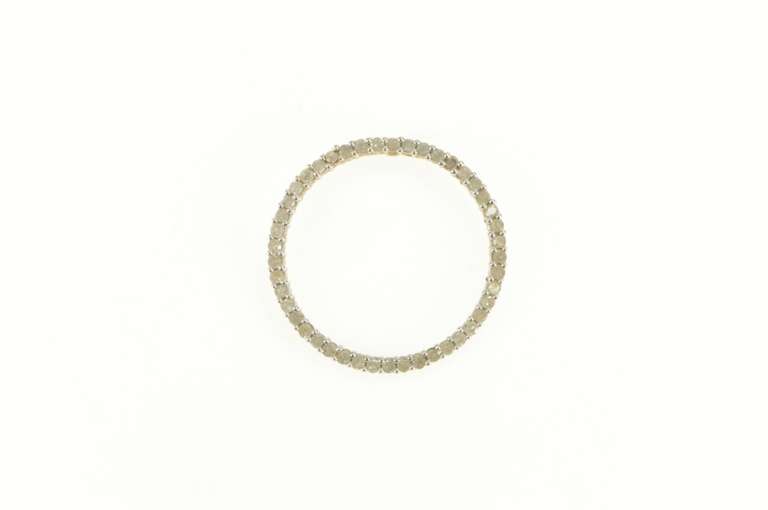 10K Yellow Gold Diamond Circle Round Journey Symbol Earrings