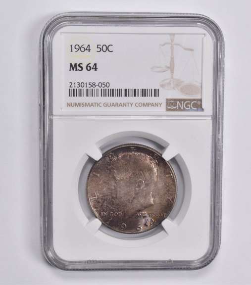 MS64 1964 Kennedy Half Dollar NGC Beautiful Tone
