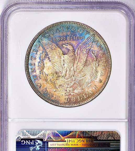 Superb Toned 1889P Morgan Silver Dollar Old NGC Holder MS 63!