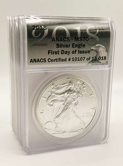5 MS70 ASE silver coins
