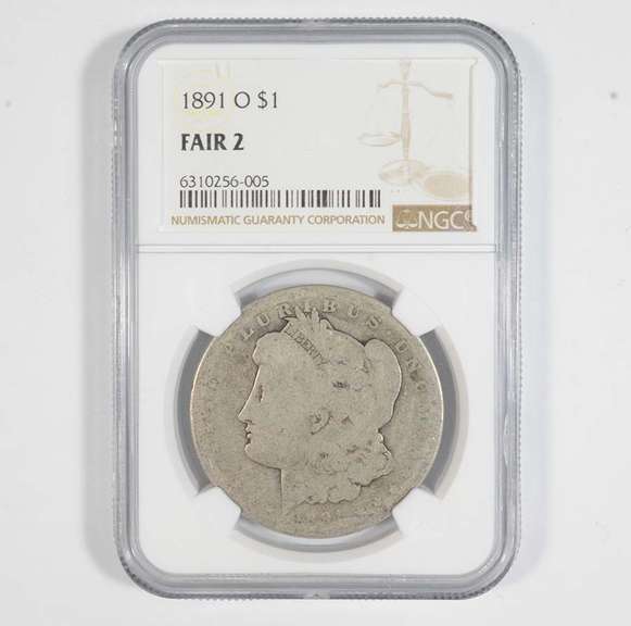 FAIR 2 1891-O Morgan Silver Dollar - Graded NGC LOW BALL