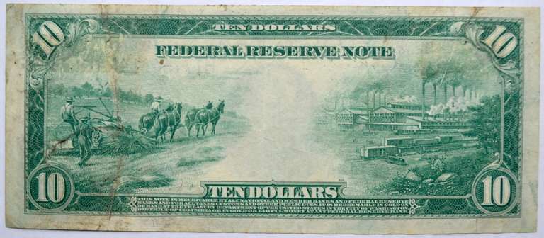 $10 Series of 1914 St Louis Agriculture & Industry Note.
