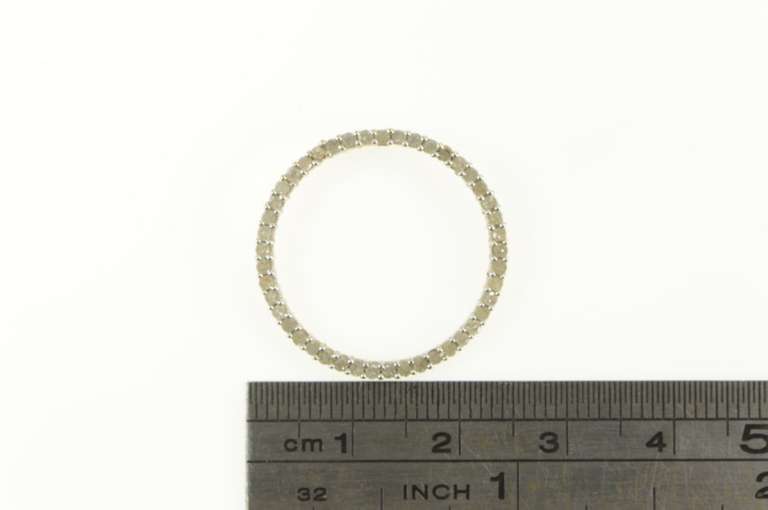 10K Yellow Gold Diamond Circle Round Journey Symbol Earrings