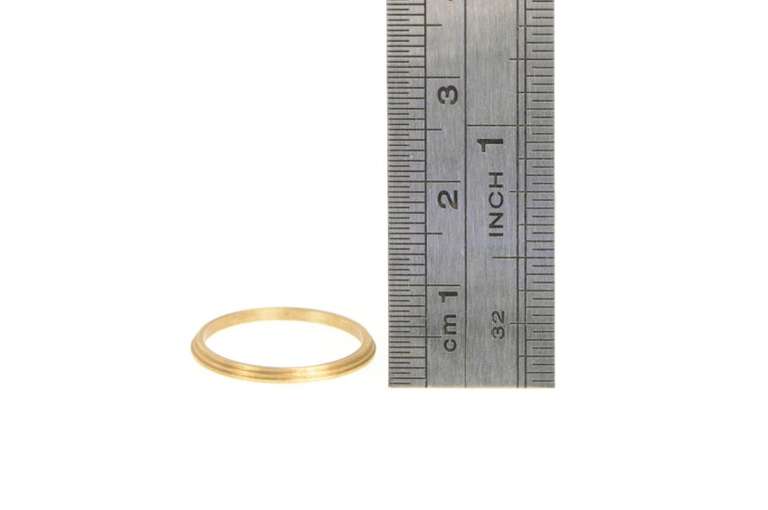 14K Yellow Gold 1.3mm Grooved Vintage NOS 1950's Band Ring
