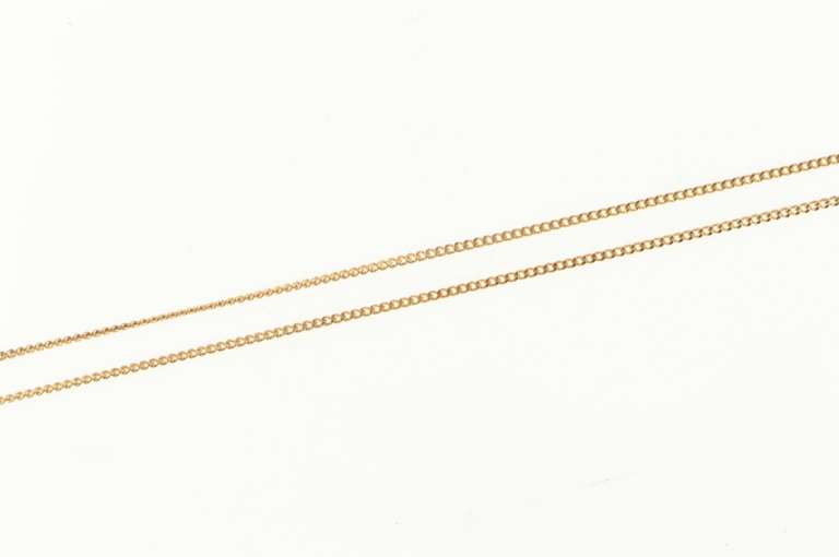 10K Rose Gold 0.6mm Cable Chain Simple Link Necklace