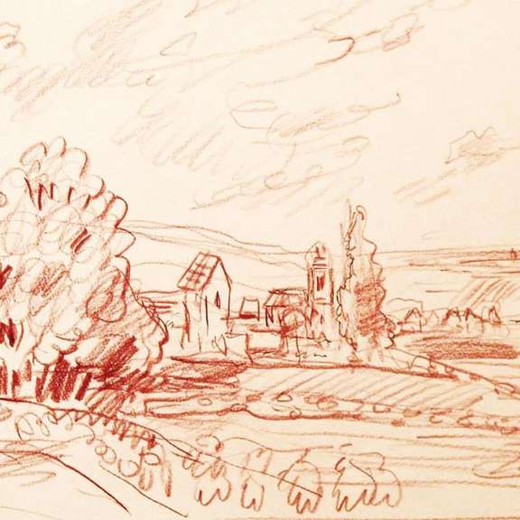 View of Volnay, Burgundy Original by Ensrud