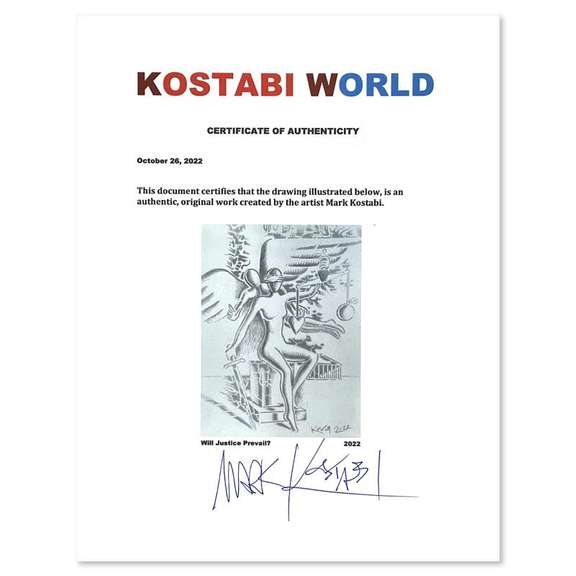 Will Justice Prevail? by Kostabi Original