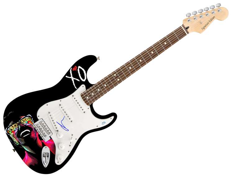 The Weeknd Autographed Signed Photo Graphics Guitar ACOA