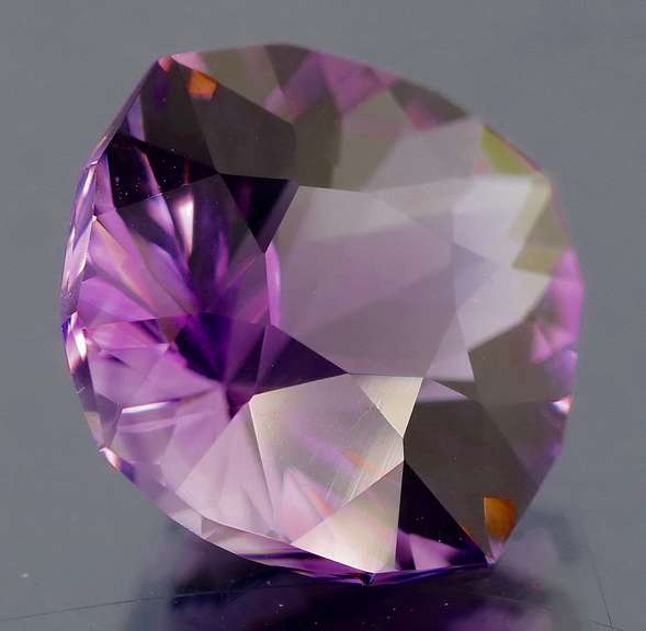 Eye clean 10.33ct Portuguese cushion cut Bolivian Amethyst