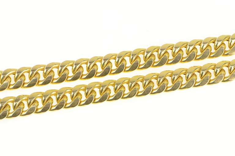 10K Yellow Gold 11.2mm Curb Chain Thick Heavy Link Necklace