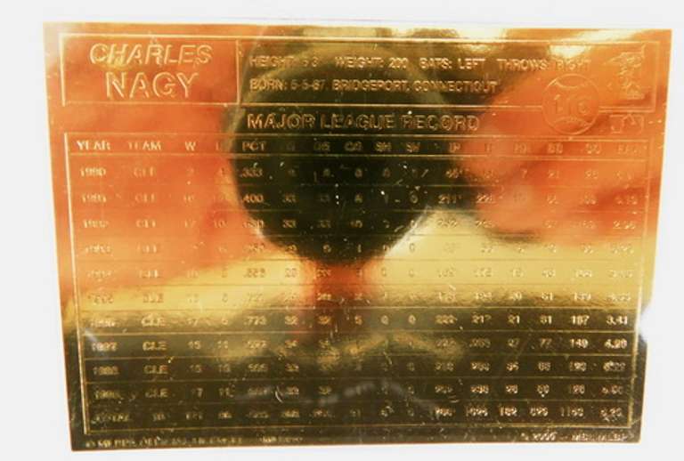 2 - 22KT Gold Foil Baseball Cards