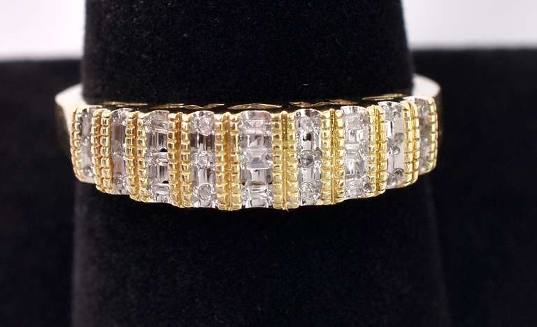 Amazing Diamond "MOM" Ring in Yellow Gold
