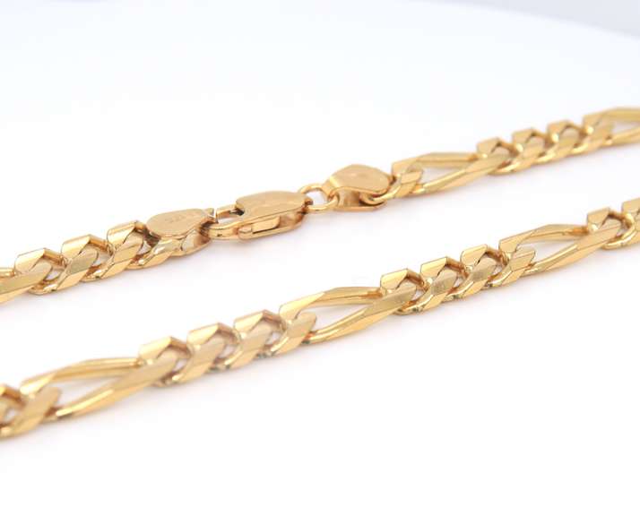 Fantastic Yellow Gold Figaro Link Chain Necklace