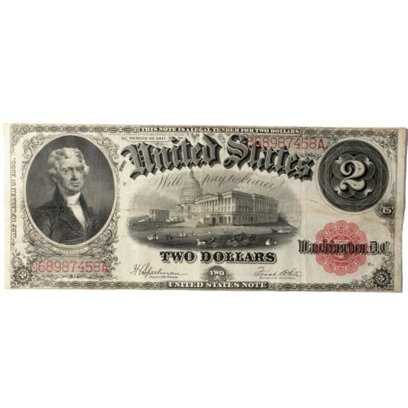 Popular $2 1917 Series US Note