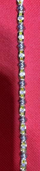 LADIES 14K TWO- TONE TENNIS BRACELET WITH 4.00 CARAT OF DIAMOND