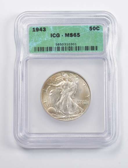 MS65 1943 Walking Liberty Half Dollar ICG