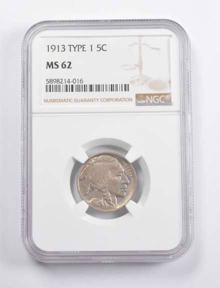 MS62 1913 Indian Head Buffalo Nickel Type 1 NGC