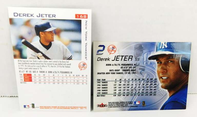 2 Derek Jeter Fleer Baseball Cards